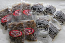 とりちく牛丼の素・鳥取ビーフハンバーグ詰め合わせの特産品画像