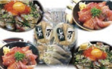 鮮魚の昆布じめ丼と漬け丼の素&特選干物セットAの特産品画像