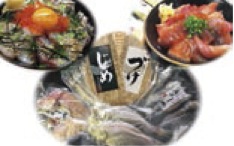 鮮魚の昆布じめ丼と漬け丼の素&特撰干物セットBの特産品画像