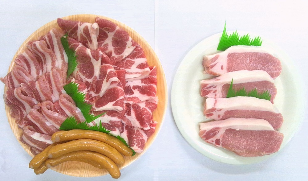 ケンボロー芙蓉ポーク焼き肉セット＆ロースステーキ肉の特産品画像
