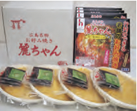 広島名物　お好み焼き　麗ちゃん　肉玉そばイカ天入り4枚セットの特産品画像
