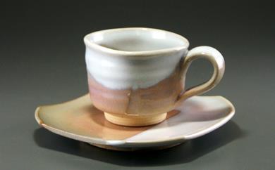 萩焼　コーヒーカップ(四角)の特産品画像