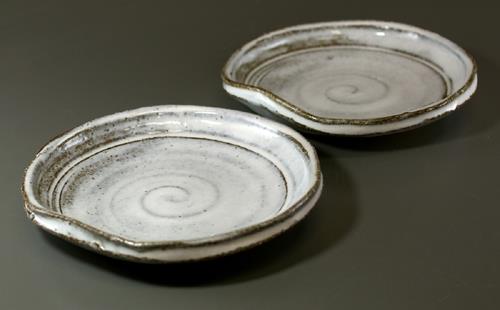 萩焼　荒丸皿　2枚組の特産品画像