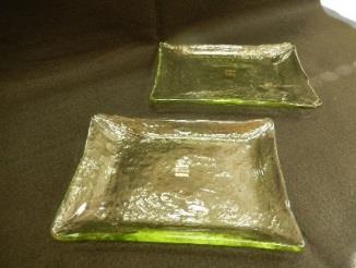 緑の玄武岩　のばし長角皿S　2枚セットの特産品画像