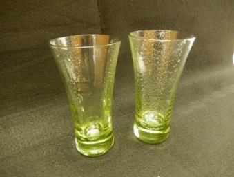 緑の玄武岩　銀箔入りグラス2個セットの特産品画像