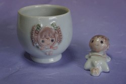 ふじっこちゃん湯飲み＆箸置きセットの特産品画像