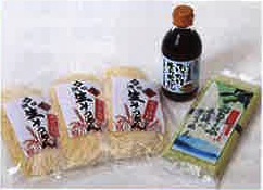 うどん県の素麺セット（素麺、オリーブ素麺、つゆ）の特産品画像