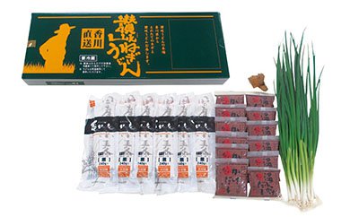 半生　国産小麦うどん「薫」【12食入】讃岐ねぎ付きセットの特産品画像