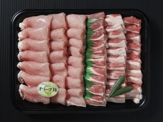 オリーブ豚焼肉用1000gの特産品画像