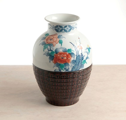 籃胎漆器　花瓶の特産品画像