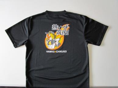 【限定品】筑後×ソフトバンクホークスオリジナルグッズ「Tシャツ」XLサイズの特産品画像