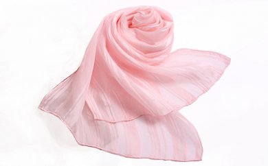 桜染　シルクストライプスカーフの特産品画像