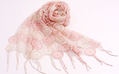 桜染　エンブロイスカーフ　アリウムの特産品画像
