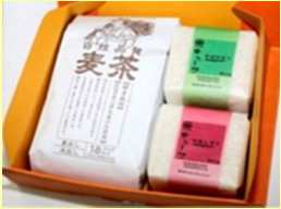 酵素栽培麦茶・佐賀県産米セットの特産品画像