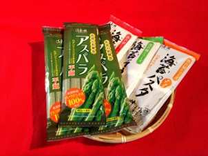 海苔麺・アスパラ平麺4種セットの特産品画像