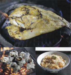 壱岐の茶漬け、つぼ焼き、ブ鯛西京漬けセットの特産品画像