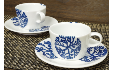 海松紋（みるもん）平型コーヒーカップ（5寸皿）の特産品画像