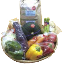 薬味野菜の里小国ふるさと野菜の詰め合わせ（お米5ｋｇ）の特産品画像