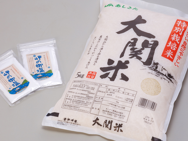 【平成28年産新米】大関米、塩セットの特産品画像