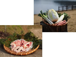 鍋セット（かんむり地鶏＋季節の野菜）の特産品画像