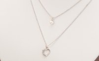真珠品評会入賞常連のオーハタパールが作る海の宝石　アコヤ真珠　2連ペンダント（ハート）の特産品画像