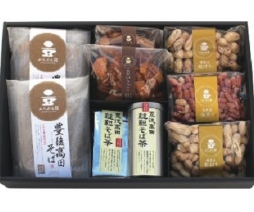 昭和の町のお菓子と韃靼そば茶セットの特産品画像