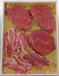 黒毛和牛　モモ肉とカルビ肉の味噌漬けの特産品画像