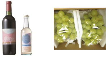 安心院ワイン（赤・ﾋﾟｵｰﾈ）＆ぶどう21の特産品画像