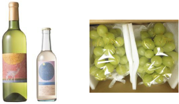 安心院ワイン（白・ピオーネ）＆ぶどう24の特産品画像
